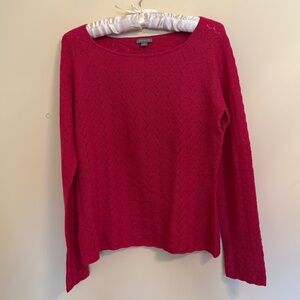 Ann Taylor M Italian Extra Fine Merino Wool Magenta